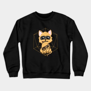 D20 Fluffy Tabby Rouge | Kitty Thief | DND Cat Crewneck Sweatshirt